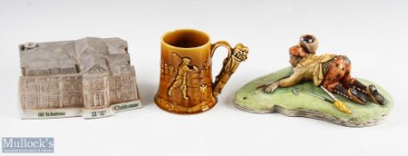 Golfing Related Ceramics (3) - Naturecraft resin model, Old St Andrews Club House 21 year whiskey