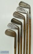 5x various Maxwell irons - 2x driving iron, 3x mashies, niblick et al - all with mixture of grips