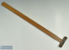 Unnamed Gillespie Patent Pendulum Putter - with combination wood and double-sided brass face, c/w