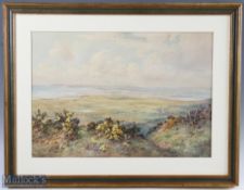 H Percy Heard - RBA, RA, Walker Gallery (1866-1940) View of Royal North Devon Golf Course - large