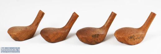 Collection of various size roughly cut persimmon socket head woods for Charles Gibson Westward