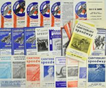 1951-1978 Speedway programmes, to include teams of Reading, Romford, Canterbury (qty), England C v