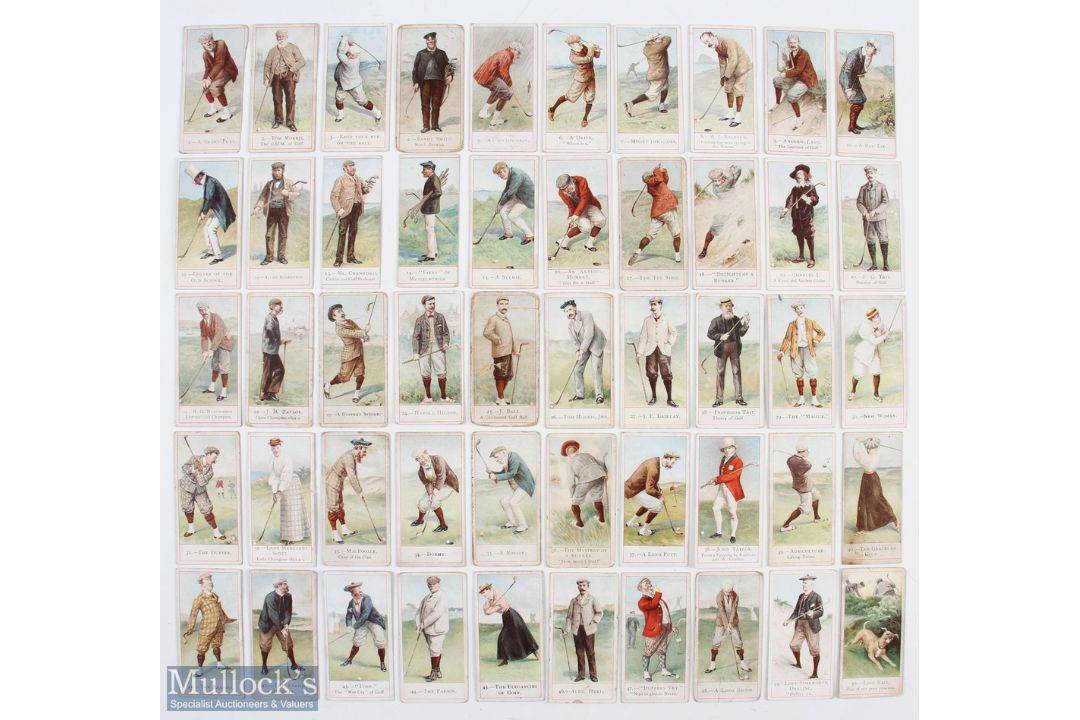 Rare Set of Copes Bros & Co Ltd Cigarette Cards titled 'Cope's Golfers' c1900 complete set of 50/