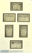 1903-04 England v Australia Ashes Cricket Test Match Postcards, 6 scarce postcards -the first five