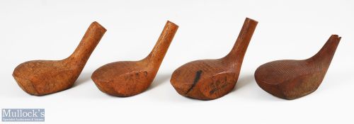 Collection of various size roughly cut persimmon socket head woods for Charles Gibson Westward Ho!(