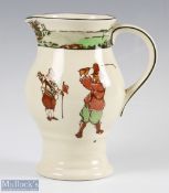 Royal Doulton Series Ware Charles Crombie Ceramic Jug of baluster form with golfing design to body