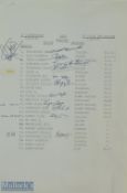 1973 Inaugural World Cross Country signed results sheet - Multi signed finishing timed sheet from