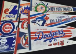 American Baseball Pennants, to include California Angles, Los Angeles Dodgers, New York Yankees,