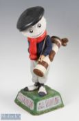 Dunlop Caddy advertising golfing figure -mounted on naturalistic splayed base inscribed to 2