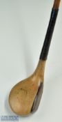 Fine Forgan St Andrews golden hickory light stained scare head driver with decorative shape
