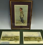 Selection of Mixed Golfing Related Prints inc modern Vanity Fair Hoylake print, Musselburgh and
