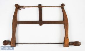 Clubmakers bow saw stamped Tom Auchterlonie to the arms and cross member - overall 11.5
