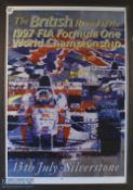 1997 British Grand Prix Formula1 Motor Racing Poster 1, an official F1 poster from 13th July