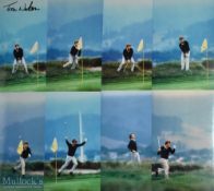 1982 Tom Watson US Open Golf signed Photograph with a montage of photographs of the chip on the