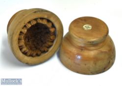 Scarce 'Kleenball' Patent Tennis ball cleaner comprising wooden machine turned two piece hand