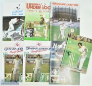 1981-1989 - Cricket Benefit Testimonial Programmes to include Asif Iqbal 1981, Allan Ealham 1982,