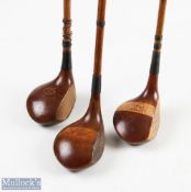 3x interesting large socket head playable spoons - Forgan Crown Model striped top, Cann and