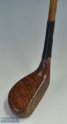 F H Ayres Attractively Grained Walnut socket mallet head putter with near full length horn sole