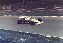 1984 Signed by Ayrton Senna Formula 1 Grand Prix Motor Racing Print Poster signed, won by Austrian