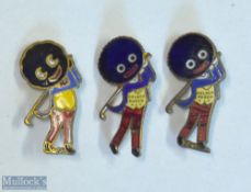 3x Early Robertson's Golden Shred Golfing Pin Badges two with Golden Shred to shirts, 2 by Miller,