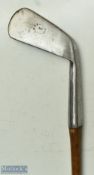 R B Wilson Beckenham Thistle cleek mark deep smf mid iron c1893/94 - with saw tooth hosel nicking