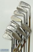 Various James Braid Walton Heath steel shafted irons (x11) incl 3 iron, 'Shok Stop' 2 iron, 'Noshok'