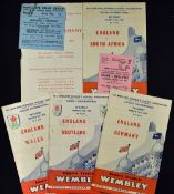 1959 Hockey - All England Women's Hockey Association England v South Africa Programme, Ticket and