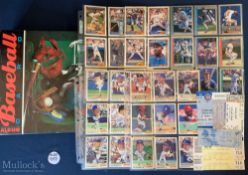 1992 Baseball Score Cards, a folder containing #200 cards plus a selection of baseball and NFL