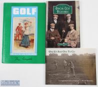 Interesting collection of golfing postcard books - two signed (3): Stuart Marshall signed - 