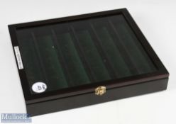 Golf Ball Glazed Wall Display Case - hinged glazed door c/w 6x shelves to display 5 golf balls per