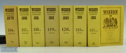 1979-1983 ,1986, 1988, Wisden Cricketer Almanacks Books, all are paperback editions all in a