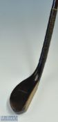 Fine R Forgan St Andrews powf dark stained beechwood longnose putter c1880 - elegant head measures