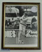 David Gower England Cricketer Signed black and white Photograph, igned all best wishes David