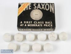 11x Saxon Dimple Golf Balls - in maker's original box inscribed 