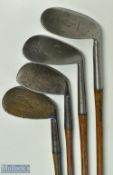 4x large headed niblicks - makers Winton Diamond mark Dreadnought, Nicoll Zenith stamped Youds
