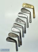8x Various Golf Club Heads, with noted heads of Vickers No.1 immaculate rustless iron, compass