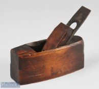 Small wooden golf shaft plane stamped Tom Auchterlonie St Andrews - body measures 2.5