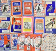 1970-1985 Halifax Speedway Programmes, a large collection of league, cup and international