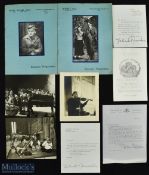 Yehudi Menuhin (1916-1999) Programmes and Autographed Letters - American born Jewish violinist