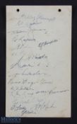 1958 NZ Maori Rugby Autographs: Terrific signed sheet of 17 squad members including Ron Bryers,