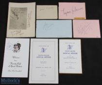 Autographs - Boxing Selection - includes Boxing Writers Award: four page multi-signed menu by the