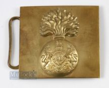 Royal Scots Fusiliers military belt plate with Kings Crown and scratched mark to rear 3 3/8
