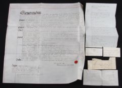 Monmouthshire - Pontrhydyrun Baptist Chapel 1815-1859 - a small archive of documents and letters,