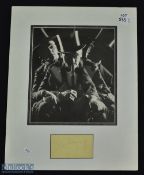 James Cagney Autograph Page, mounted signature under black & white photograph ready for display,