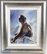 Rolf Harris (Signed) Baboons Picture Limited Edition Colour Print on Board, could be of the