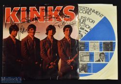 The Kinks Signed Record Album 1964 a Pye popular NPL 18096 Monaural Signed by all 4 members Ray