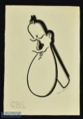 Ireland - George Bernard Shaw (1856-1950) 'GBS' Original cartoon signed in pencil 'G B S' and '