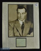 Buster Keaton Autograph Page, mounted signature under period Metro Goldwyn Mayer photograph, ready