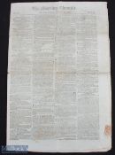 The French Revolution - Louis XVI 1793 Sentence of Death & Execution, original issue of The Morning