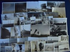 WWII c1940-1944 good selection of black & white Military Naval Photographs - HMS York plus others